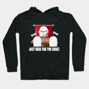 Just Here For The Boos Funny Ukulele Ghost Hoodie